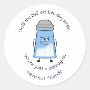 Grappig gedicht Zout Koppel Sticker "Niet Vrienden