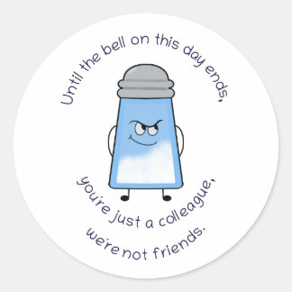 Grappig gedicht Zout Koppel Sticker "Niet Vrienden