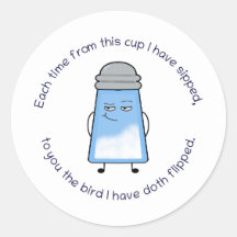 Grappig gedicht Zoute Couplet Mok "Bird Flip"