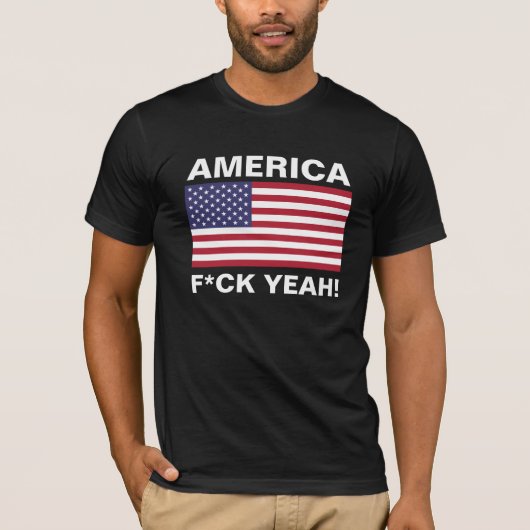 Grappig gedoe - AMERIKA, F*CK YEAH! T-shirt (Voorkant)