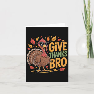 Grappig Geef Bedankt Bro Turkije Thanksgiving Herf Kaart