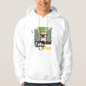 Grappig Geeky Dog Werk Van Thuis Hoodie (Voorkant)