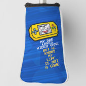 Grappig geel draagbaar spel Vaderdag groet Golfheadcover (Draai 90)