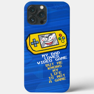 Grappig geel draagbare Vaderdag groet iPhone 13 Pro Max Hoesje