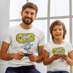 Grappig geel draagbare Vaderdag groet wit T-shirt