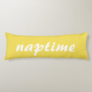 Grappig Geel en Wit Naptime Lichaamskussen