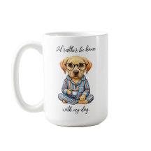 Grappig Geel Lab in Pyjamas Koffie Mok