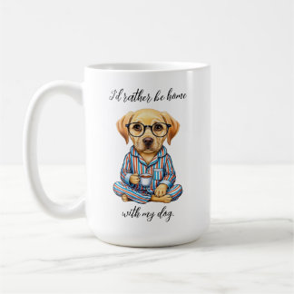 Grappig Geel Lab in Pyjamas Koffie Mok