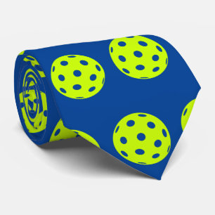 Grappig geel Pickleball Stropdas