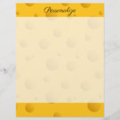 Grappig geel zwitserse kaastextuur, schrijfpapier (Voorkant)