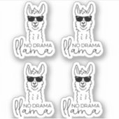 Grappig Geen Drama Cool Llama Sticker (Voorkant)