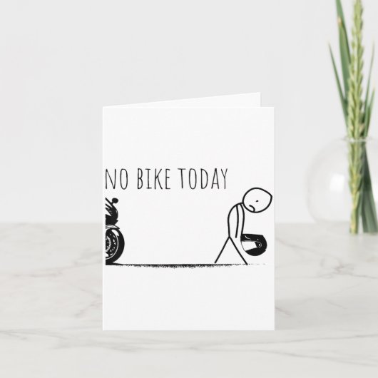 Grappig Geen Fiets Vandaag Kaart (Voorkant)