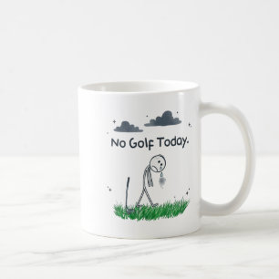 Grappig Geen Golf Vandaag Verdrietige Stickman Gol Koffiemok