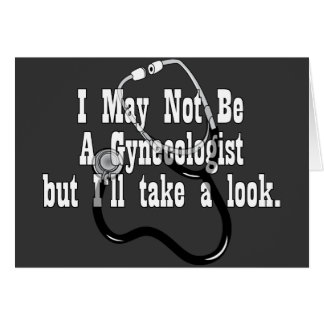 Grappig, geen gynocoloog