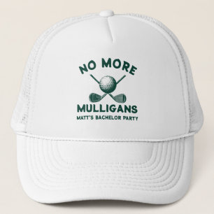 Grappig “Geen Mulligans Meer” Golf Bachelor Party Trucker Pet