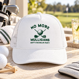 Grappig “Geen Mulligans Meer” Golf Bachelor Party Trucker Pet
