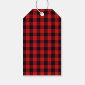 Grappig Geen Puppy | Red Plaid Cadeaulabel (Achterkant)