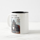 Grappig Geen Talkie Voor Koffie Gorilla Mok (Voorkant links)