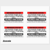 Grappig, geen verzoekend teken. Deurkloppers alstu Rechthoekige Sticker (Vel)