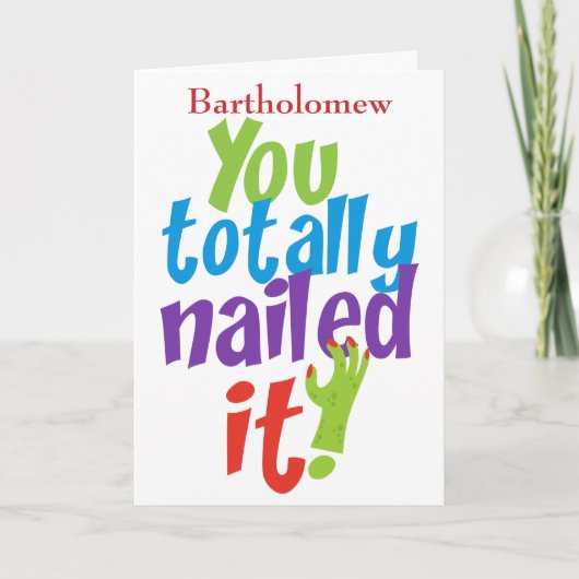 Grappig gefeliciteerd dat je het hebt nagelt kaart (Voorkant)