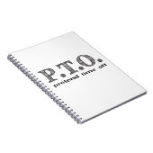 Grappig Gefeliciteerd, gepromoot om tijd uit te st Notitieboek (Rechterzijde)