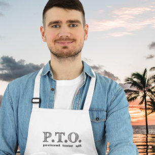 Grappig Gefeliciteerd, gepromoot om tijd uit te st Standaard Schort