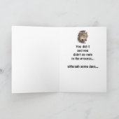 Grappig gefeliciteerd met Cute Squirrel Animal Kaart (Binnen)