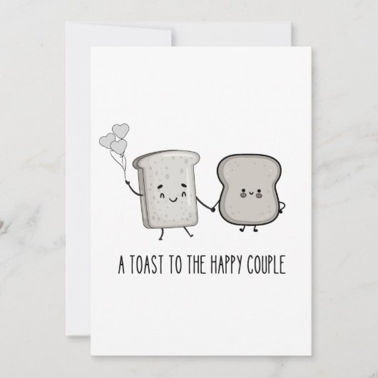 Grappig gefeliciteerd: Toast aan het gelukkige paa Save The Date (Voorkant)