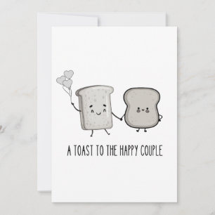 Grappig gefeliciteerd: Toast aan het gelukkige paa Save The Date