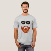 Grappig Gehoorzaam de baard (rode baard bruine oge T-shirt (Voorkant volledig)