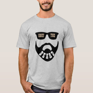 Grappig Gehoorzaam de Baard (Zwarte Baard Bruine O T-shirt
