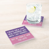 Grappig gehuwd Onderzetter met levensbeschouwing (Schuin)