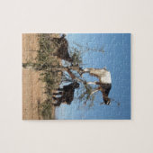 Grappig geit in een boom legpuzzel (Horizontaal)