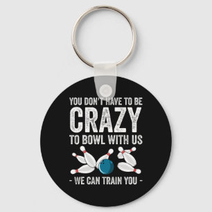 Grappig gek bowlingcadeau bowlers tienpinspelers M Sleutelhanger