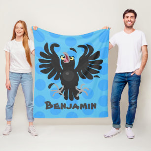 Grappig gekke cartoon-illustratie fleece deken