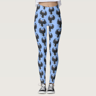 Grappig gekke cartoon-illustratie leggings