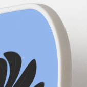 Grappig gekke cartoon-illustratie pickleball paddle (Links Detail)