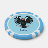 Grappig gekke cartoon-illustratie poker chips (Enkel)