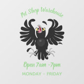 Grappig gekke cartoon-illustratie raamsticker (Vel)