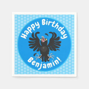 Grappig gekke cartoon-illustratie servet