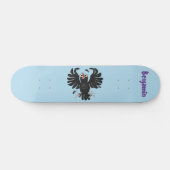 Grappig gekke cartoon-illustratie skateboard (Horizontaal)