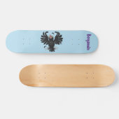 Grappig gekke cartoon-illustratie skateboard (Horizontaal)