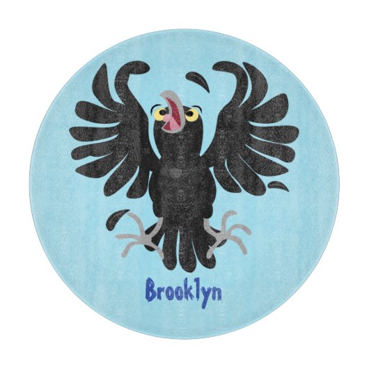 Grappig gekke cartoon-illustratie snijplank (Voorkant)