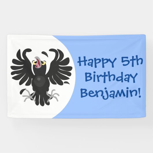 Grappig gekke cartoon-illustratie spandoek (Horizontaal)