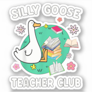 Grappig Gekke Goose Teacher Club Dierenvriend Groo Sticker