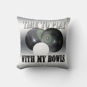 Grappig gelanceerde Bowls tijd om te spelen, Kussen