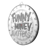 Grappig geld doet ertoe dartbord (Voorkant Rechts)