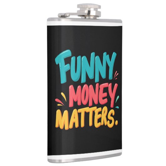 Grappig geld doet ertoe heupfles (Rechts)