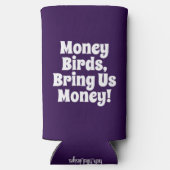 Grappig "Geld Vogels, breng ons geld!" Royal Paars (Achterkant)