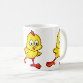 Grappig gele kuikens koffiemok (Voorkant rechts)